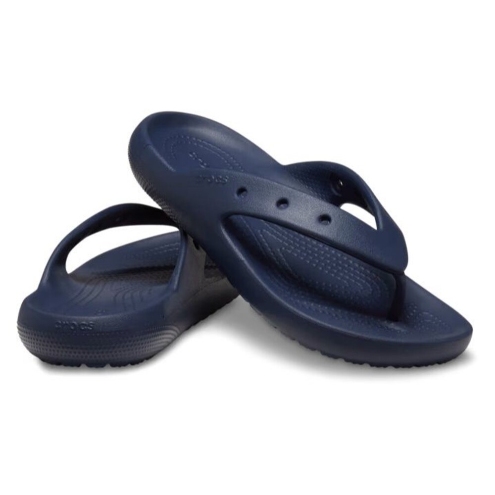 Crocs Classic Flip Flops 2.0 Mens 9 Womens 11 Navy Blue NEW - Picture 1 of 5